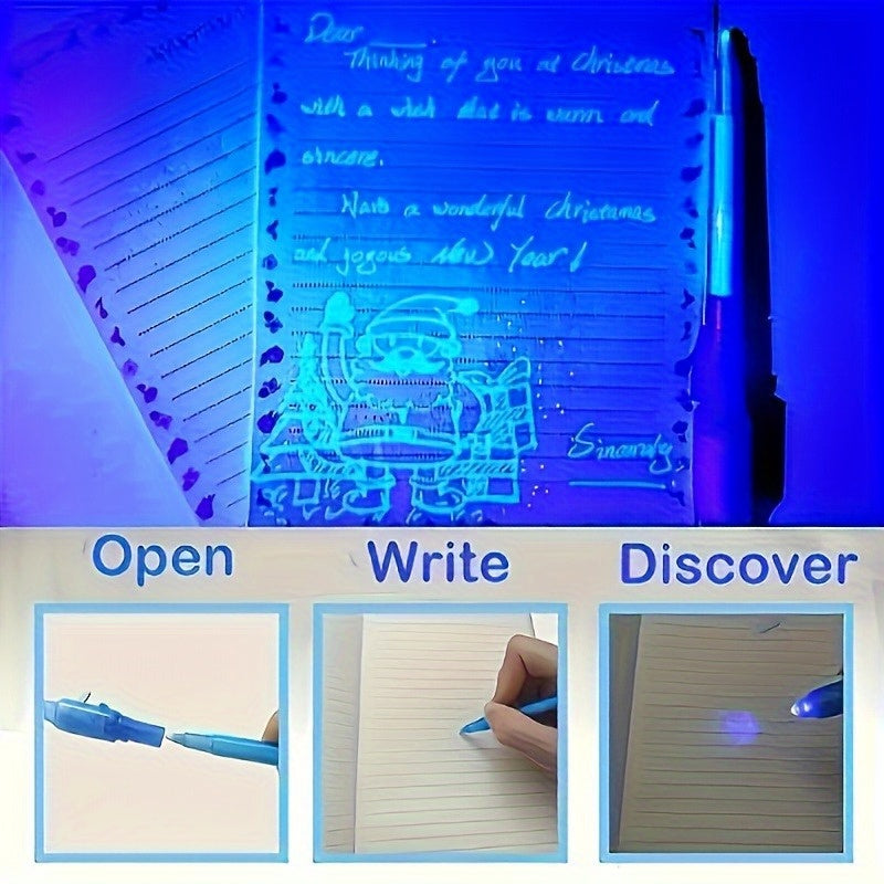 Multifunctional UV Invisible Ink Money Detector Pen Set for Secret Messages and Security Marking