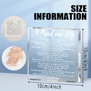 Inspirational Psalm 23 Acrylic Wall Art 10.16cm Christian Decor for Home Office