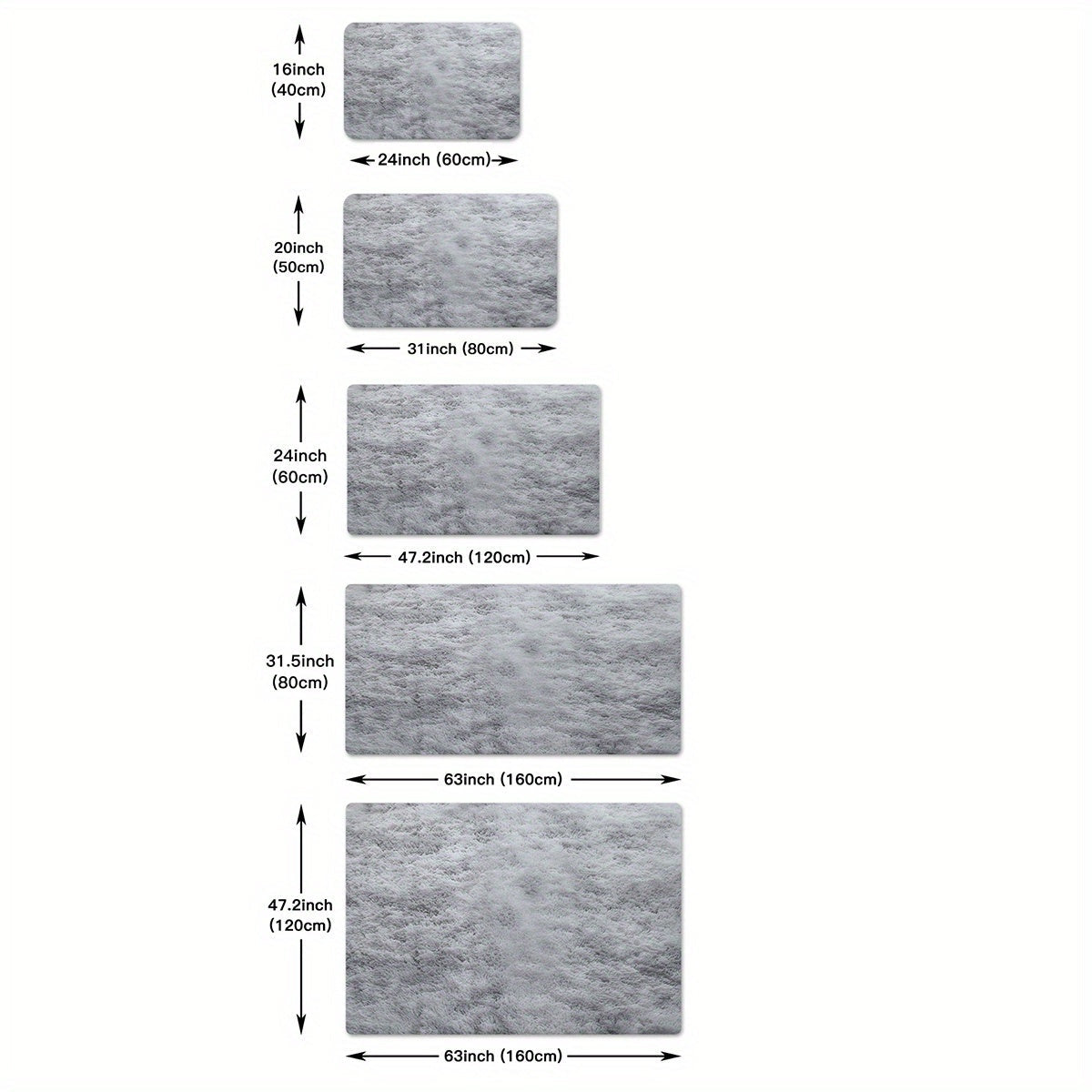 Мягкий и уютный серый плюшевый ковер с узором тай-дай для декора гостиной и спальни, обеспечивает пушистый лохматый комфорт. Нескользящий и устойчивый к пятнам, идеально подходит для украшения дома.