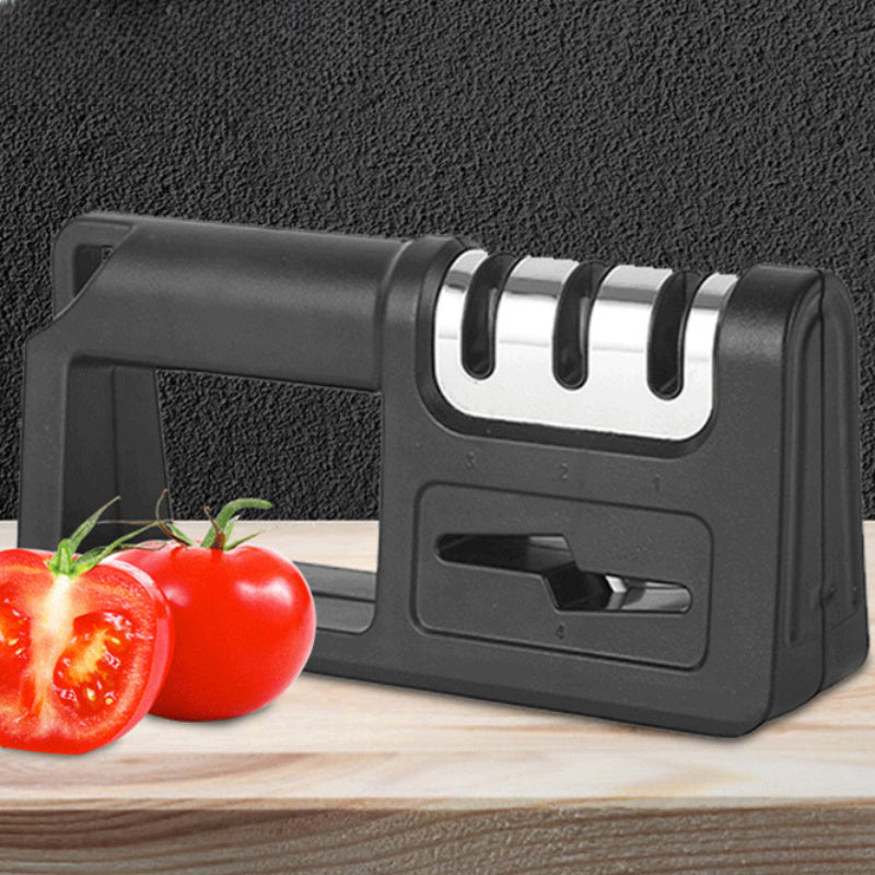 Diamond Kitchen Sharpener 4-in-1 Stainless Steel Manual Knife and Scissors Sharpener