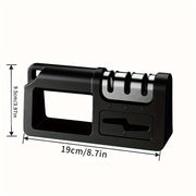 Diamond Kitchen Sharpener 4-in-1 Stainless Steel Manual Knife and Scissors Sharpener