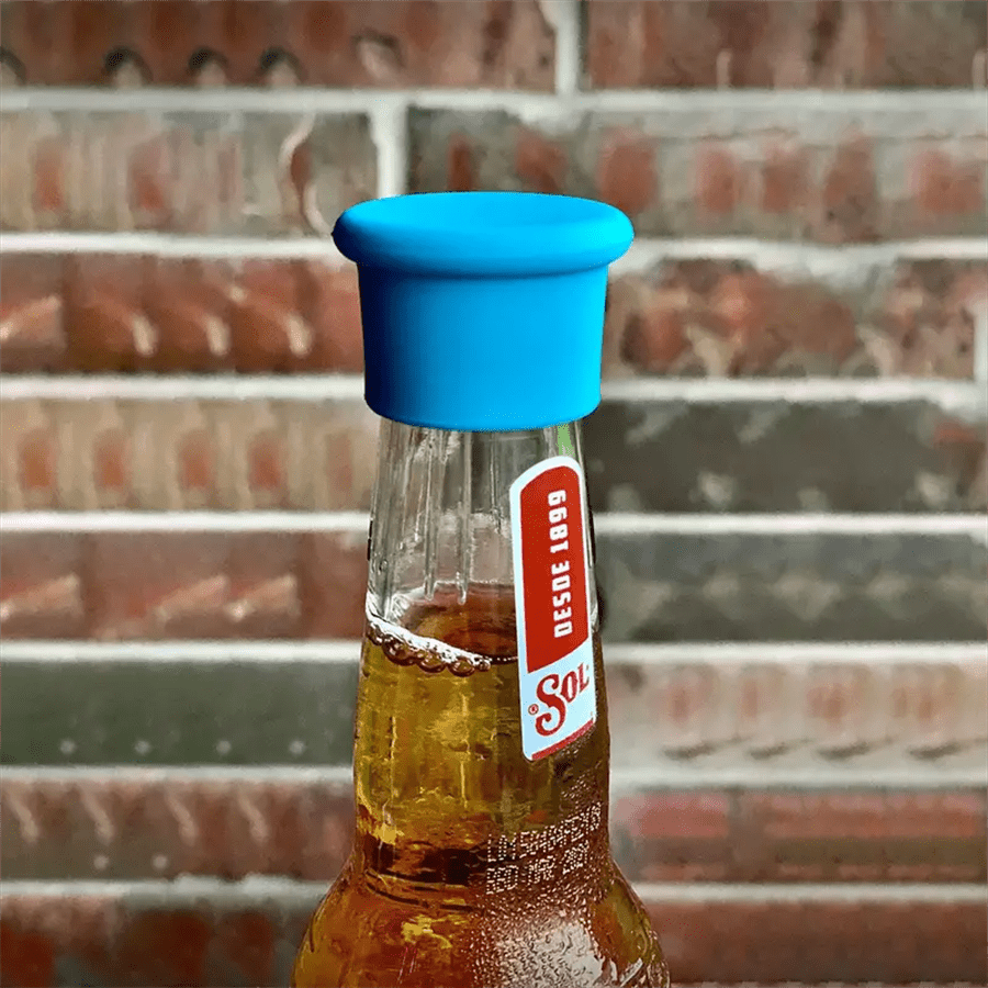 Silicone Wine Stoppers Set of 6 for Champagne and Beer Bottles Reusable Food Safe