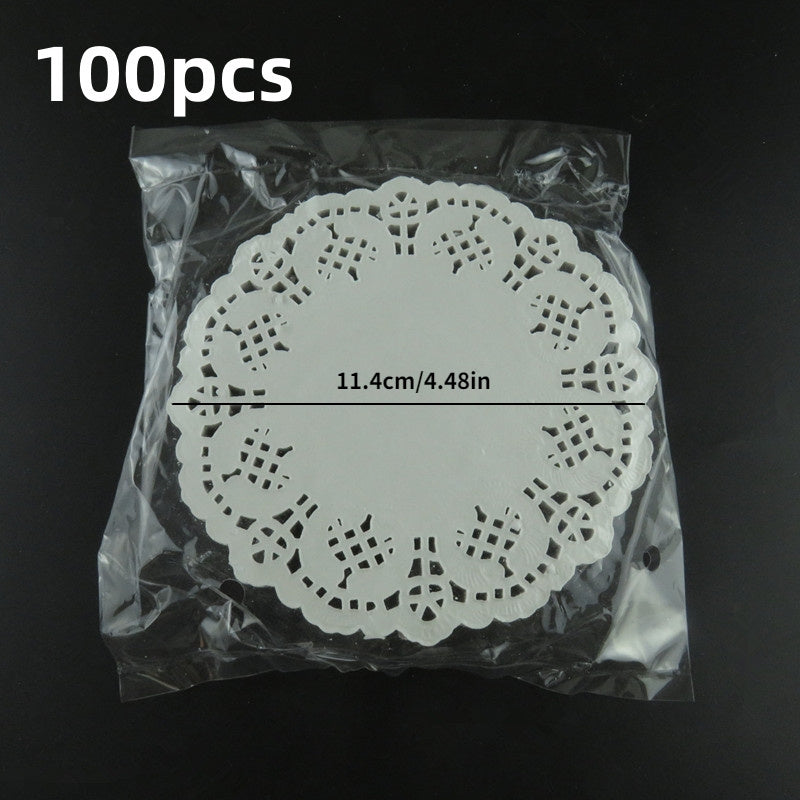 Pack of 100 Flower Patterned Oil Absorbing Paper Sheets for Baking and Frying