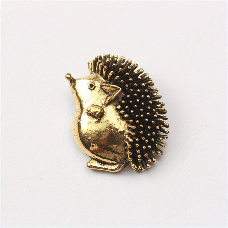 Enamel Hedgehog Brooch Pins for Women 3D Animal Irregular Shape Fashion Accessories