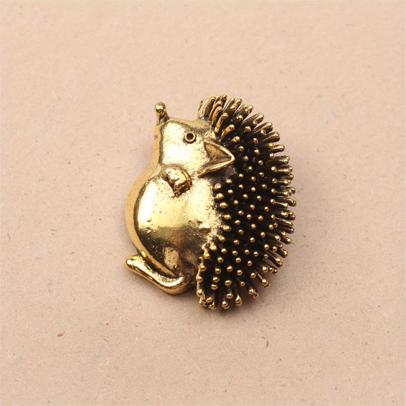 Enamel Hedgehog Brooch Pins for Women 3D Animal Irregular Shape Fashion Accessories