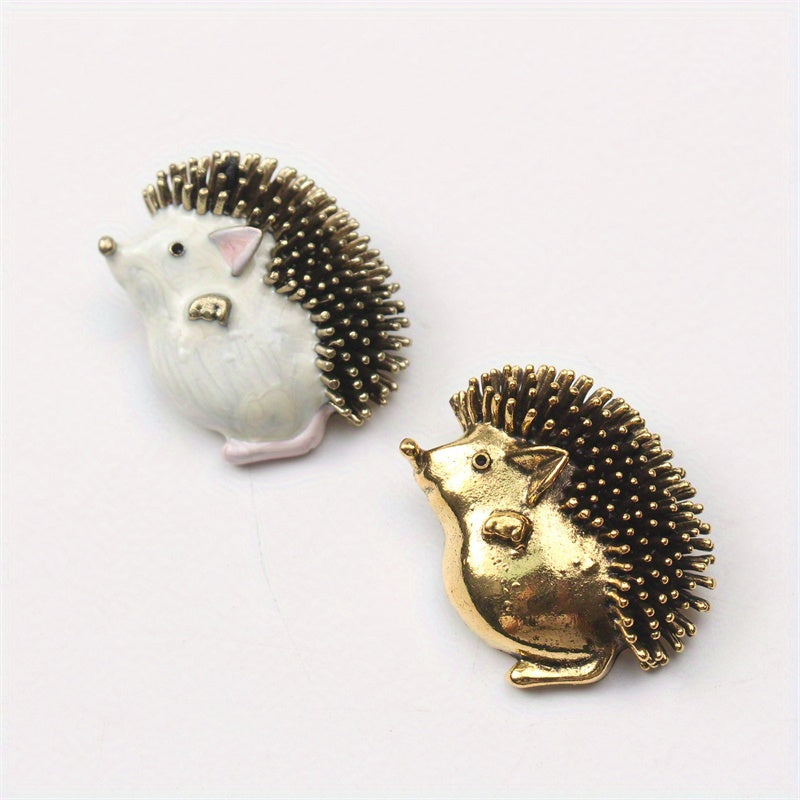 Эмалированный брошь-ёжик для женщин, 3D, животное, неправильной формы, модные аксессуары