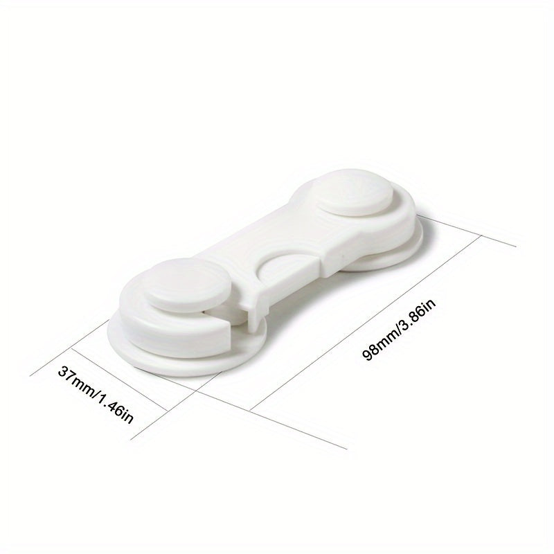Childproof Drawer Locks 5 Pack Adjustable White Plastic Cabinet Latches for Home Safety