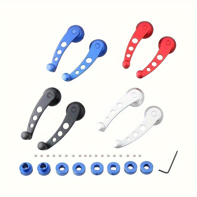 2pcs Aluminum Alloy Car Window Winder Handle Replacement Manual Auto Glass Closer