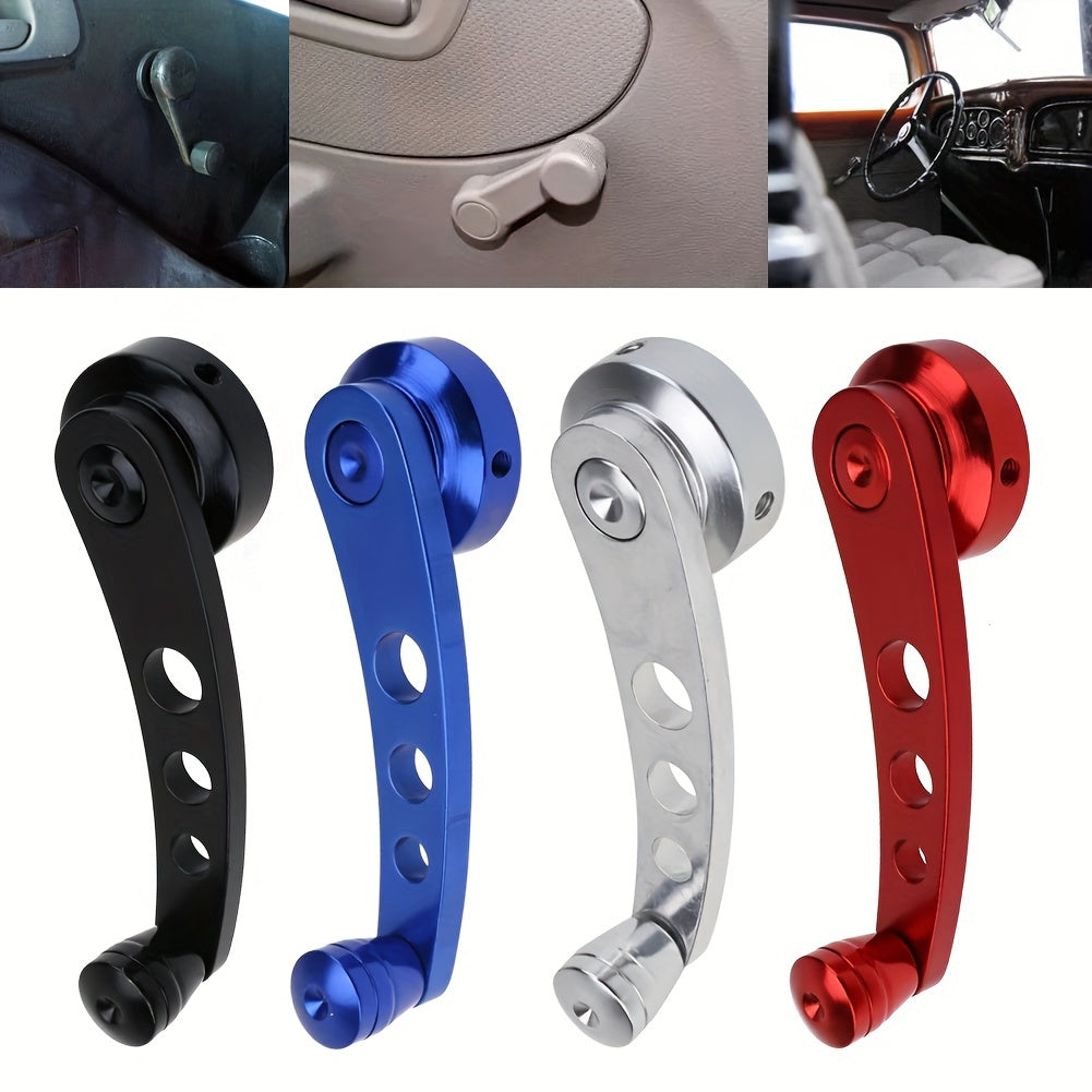 2pcs Aluminum Alloy Car Window Winder Handle Replacement Manual Auto Glass Closer