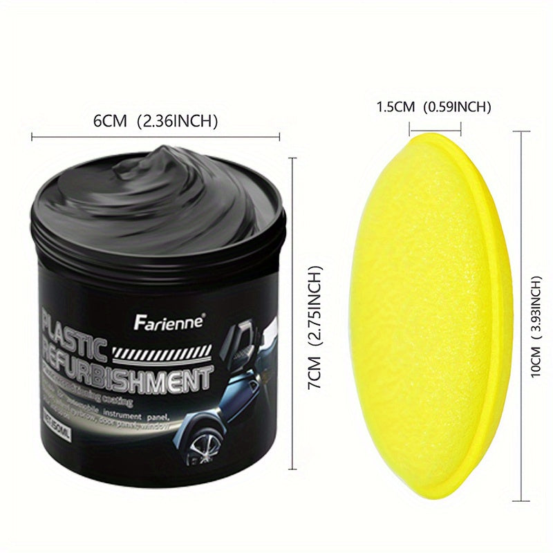 Крем для восстановления интерьера автомобиля для ухода за пластиковой обивкой 150 мл, долговечный блеск
