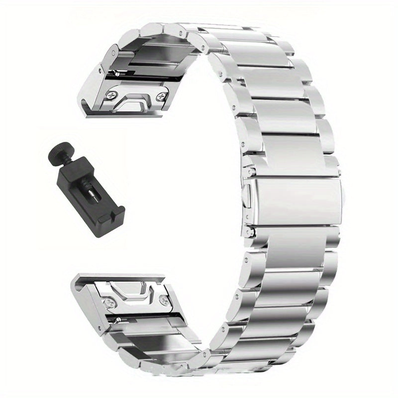 Stainless Steel Watch Band 22mm 26mm QuickFit Non-Water Resistant for Garmin Fenix Epix Pro Tactix