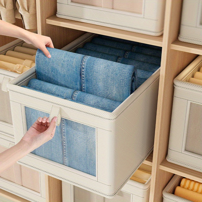 Foldable Clothes Organizer with Clear Window for Home Storage