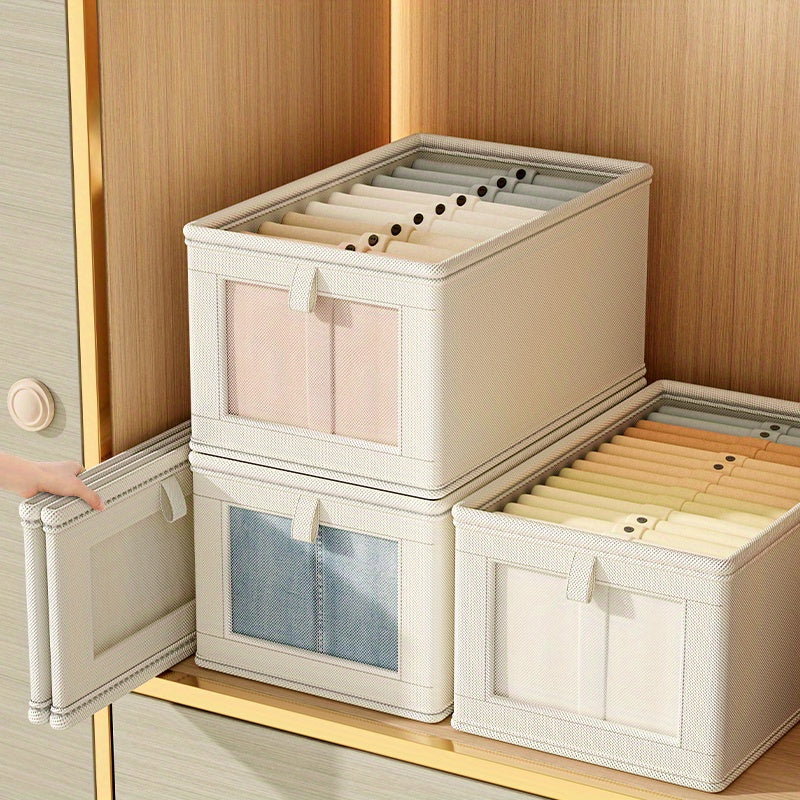 Foldable Clothes Organizer with Clear Window for Home Storage