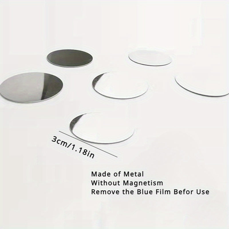 10pcs Metal Plates for Phone Magnetic Car Mount Adhesive Wall Organizer