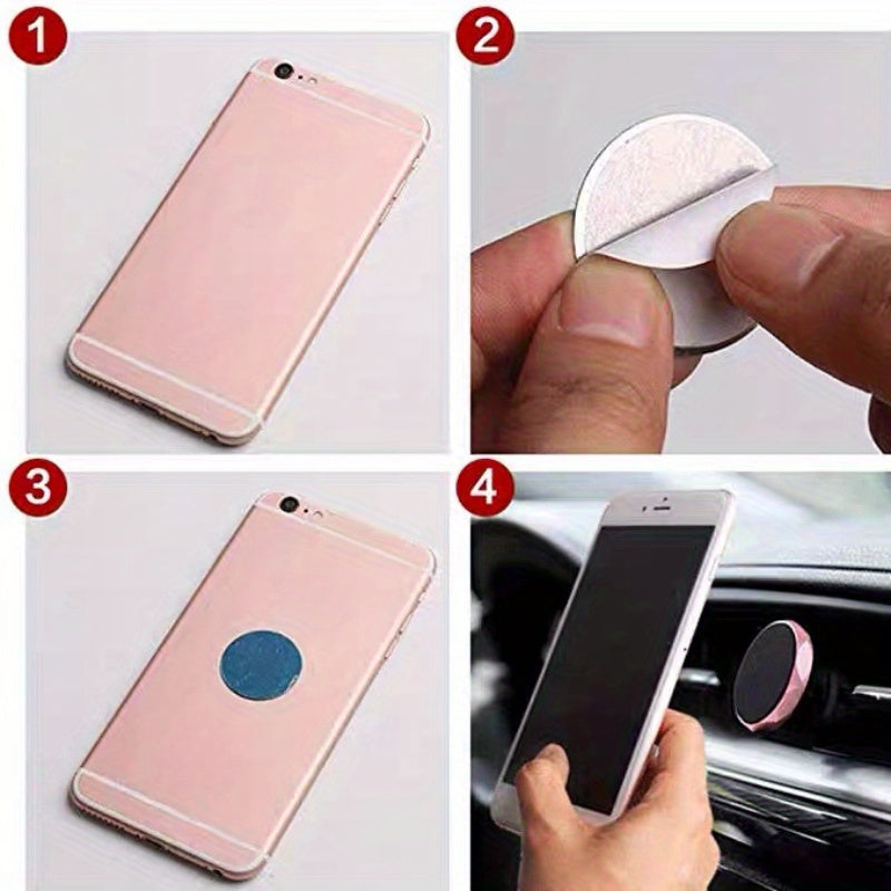 10pcs Metal Plates for Phone Magnetic Car Mount Adhesive Wall Organizer