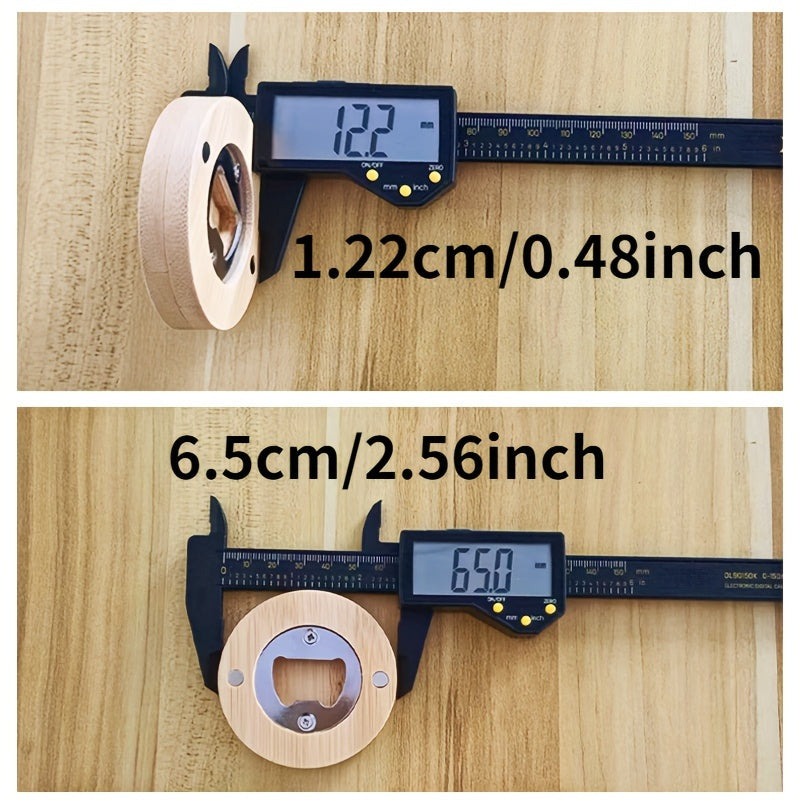 Bamboo Bottle Openers Set with Magnets for Kitchen and Home Decor