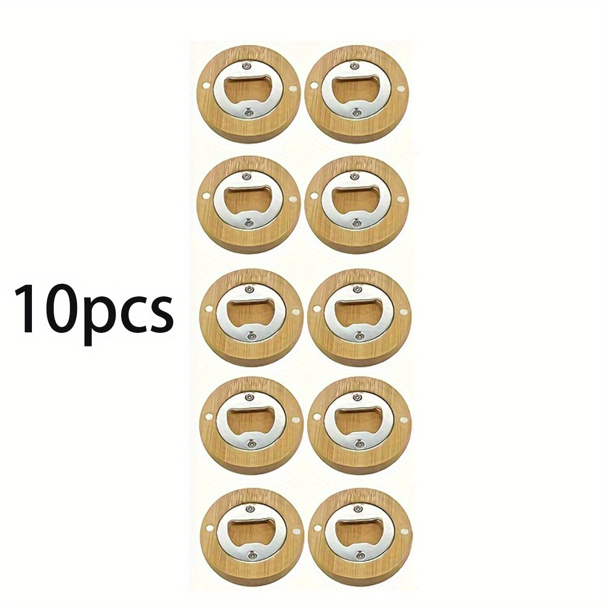 Bamboo Bottle Openers Set with Magnets for Kitchen and Home Decor