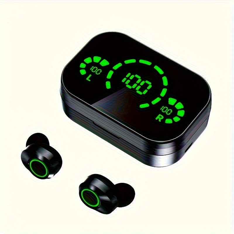 2024 Wireless In-Ear Earphones with LED Screen Long Battery Life Gaming Headset Noise Isolation
