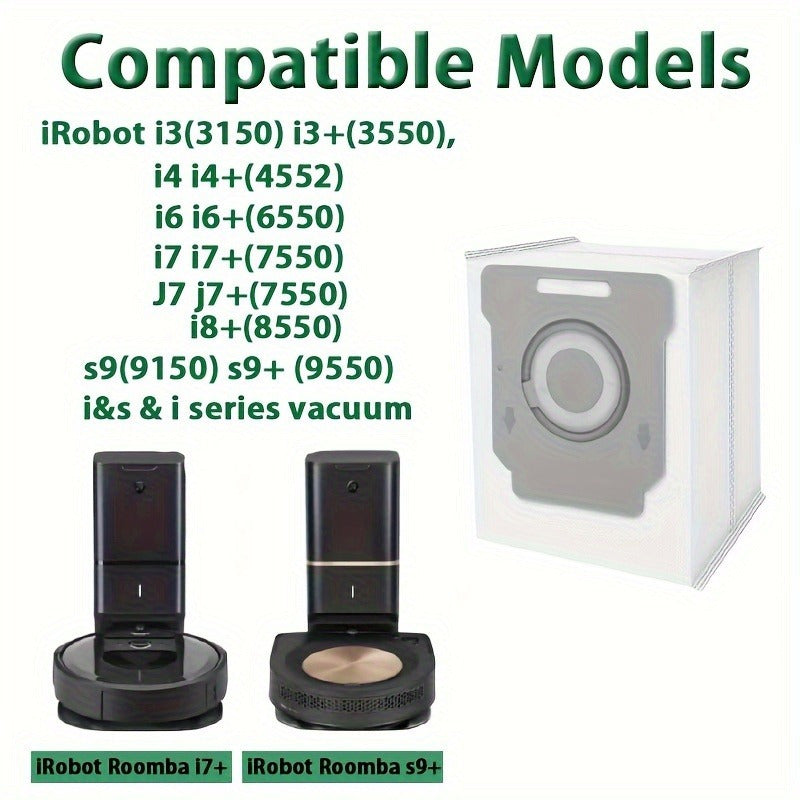 Vacuum Dust Bags Compatible with iRobot I, S, J Series Floor Cleaners