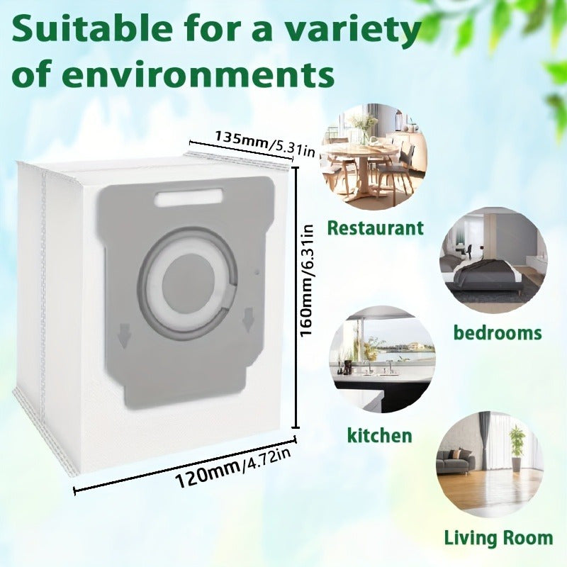 Vacuum Dust Bags Compatible with iRobot I, S, J Series Floor Cleaners