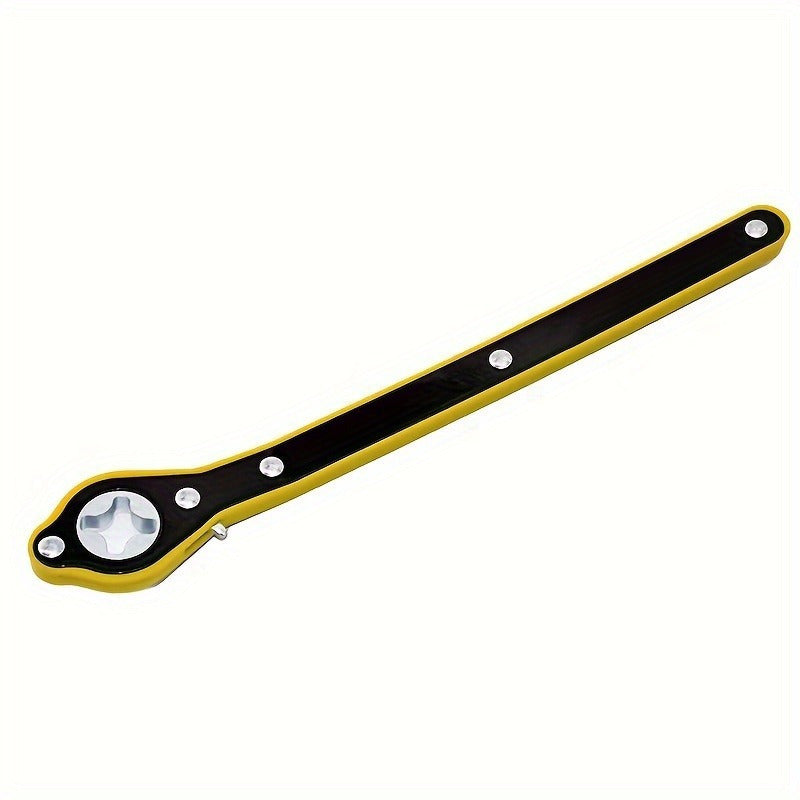 Auto Labor-Saving Ratchet Wrench with 360° Rotation, Ergonomic Handle, Black Yellow