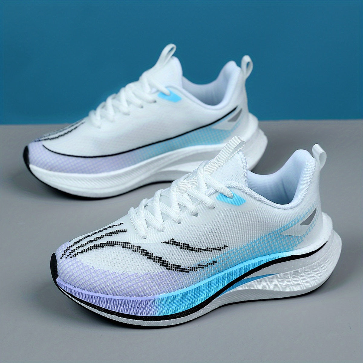 Zapatillas de running ligeras para hombre con placa de carbono, tela transpirable y amortiguación que absorbe los golpes