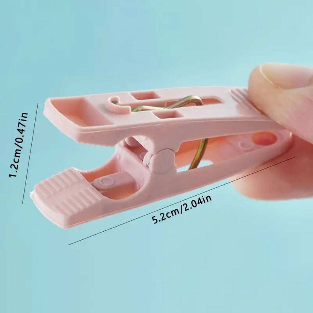 30 ta Rust-Resistant Windproof Plastik Kiyim Kliplari bilan Saqlash Savati Qayta ishlatiladigan Kir yuvish uchun Peglar, paypoq, ichki kiyim va kichik buyumlar uchun