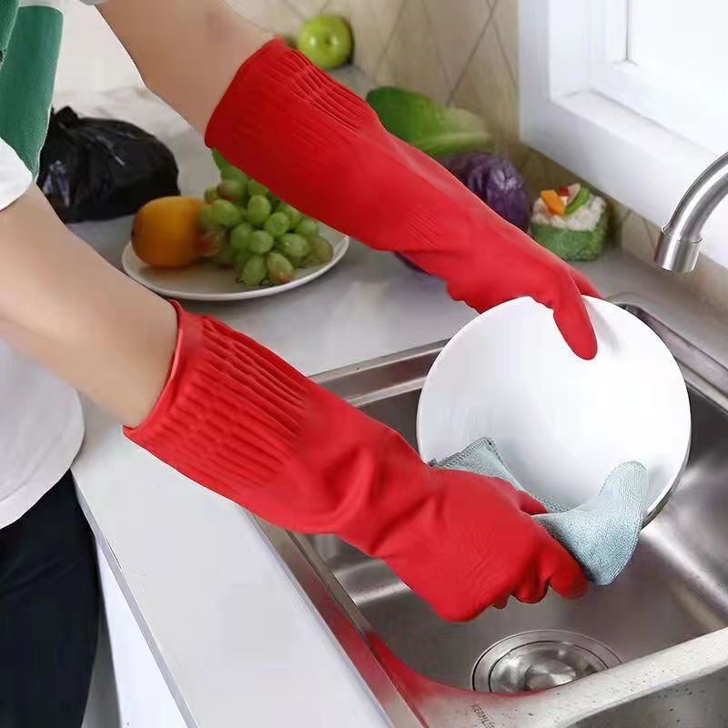 Waterproof Dishwashing Gloves, Thick PVC Latex, Durable, Ambidextrous, Lead-Free