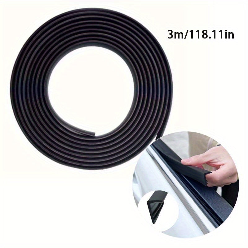Universal Rubber Car Door Seal Strip Weather Stripping Vibration Noise Reduction 3m