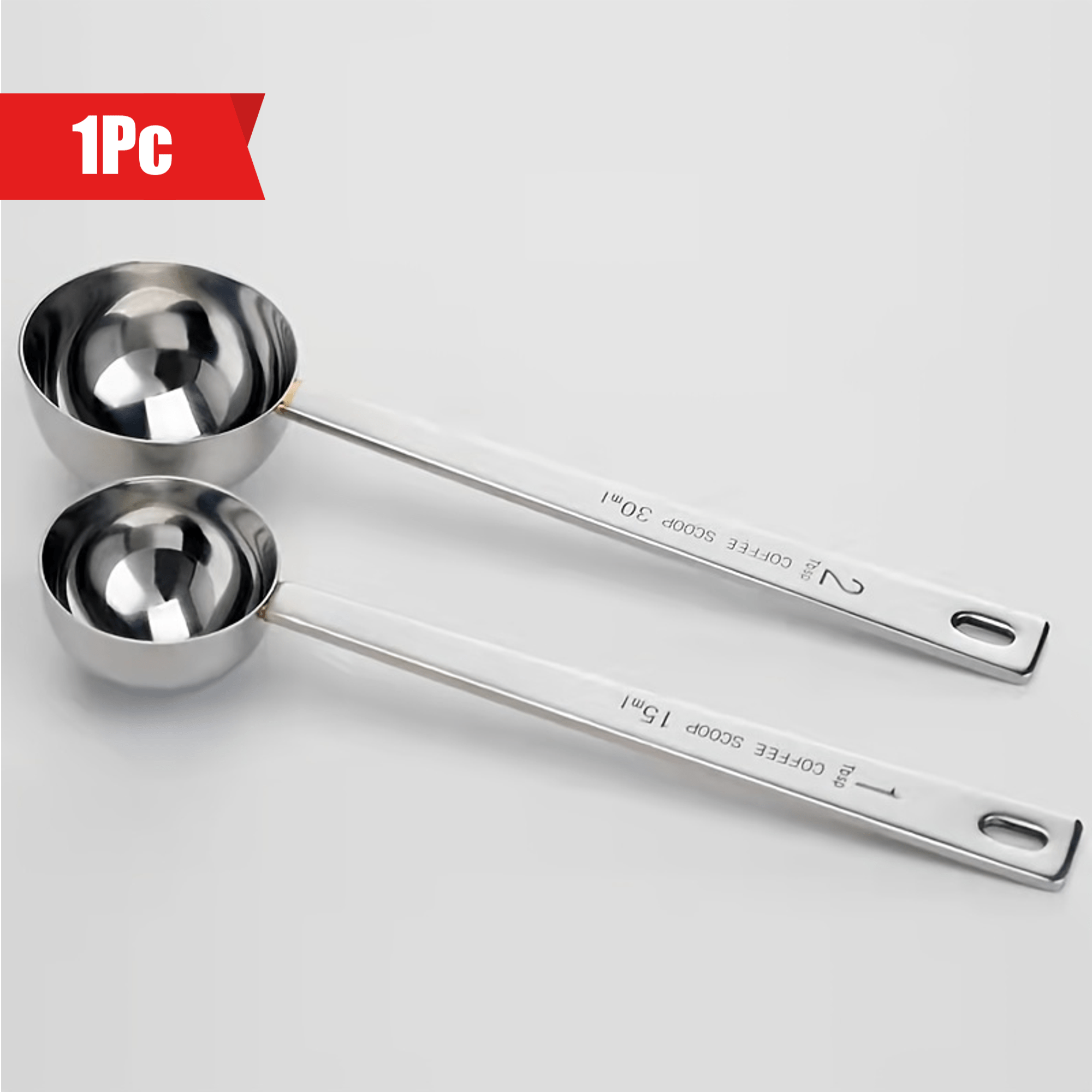 Stainless Steel Coffee Measuring Spoon Dual-Sided 1 Tbsp Durable Easy Clean