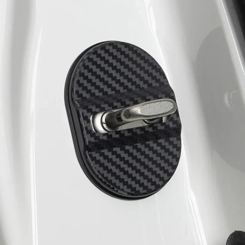 4pcs Car Door Lock Protector Covers Black Plastic Anti-Rust for BMW F30 Audi A3