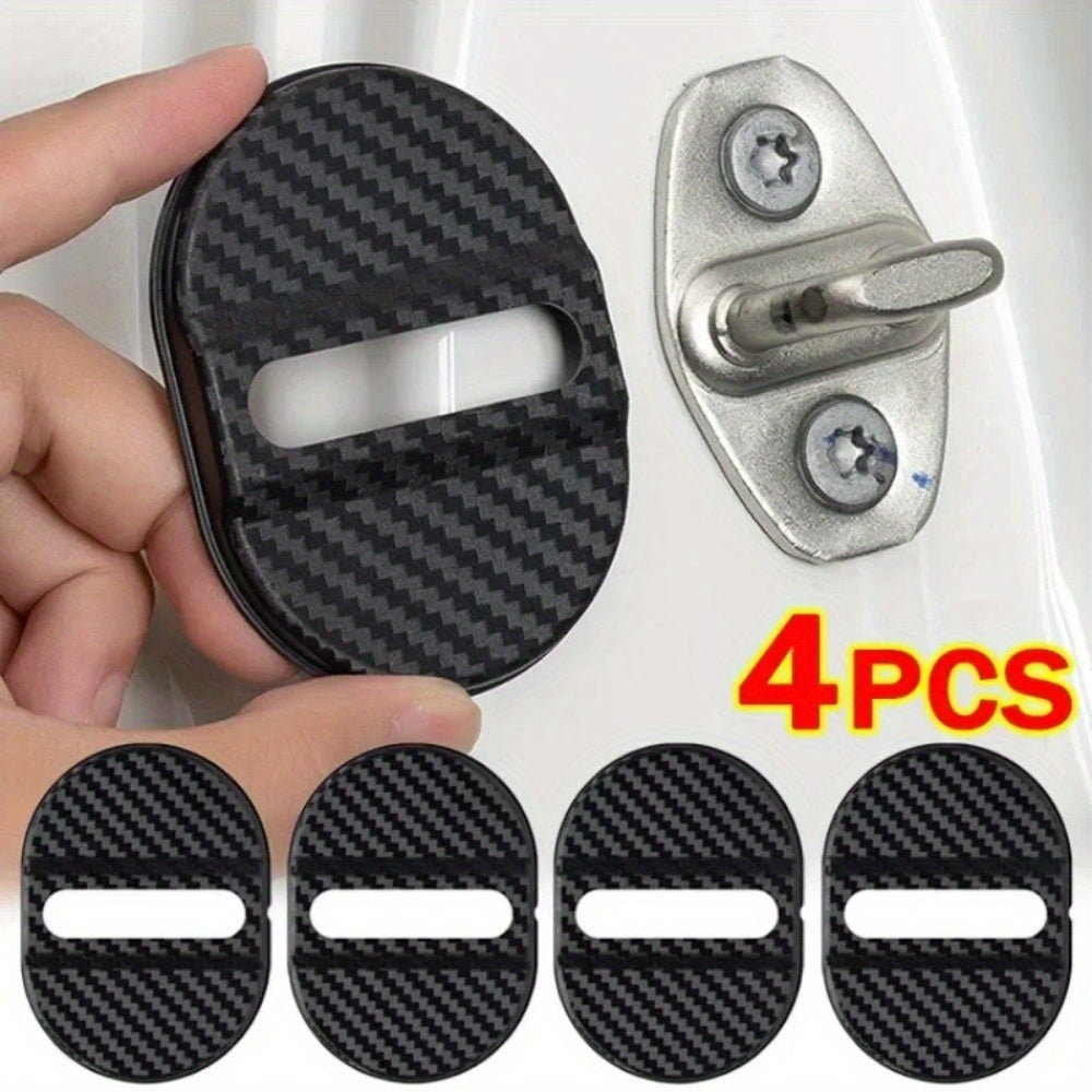 4pcs Car Door Lock Protector Covers Black Plastic Anti-Rust for BMW F30 Audi A3