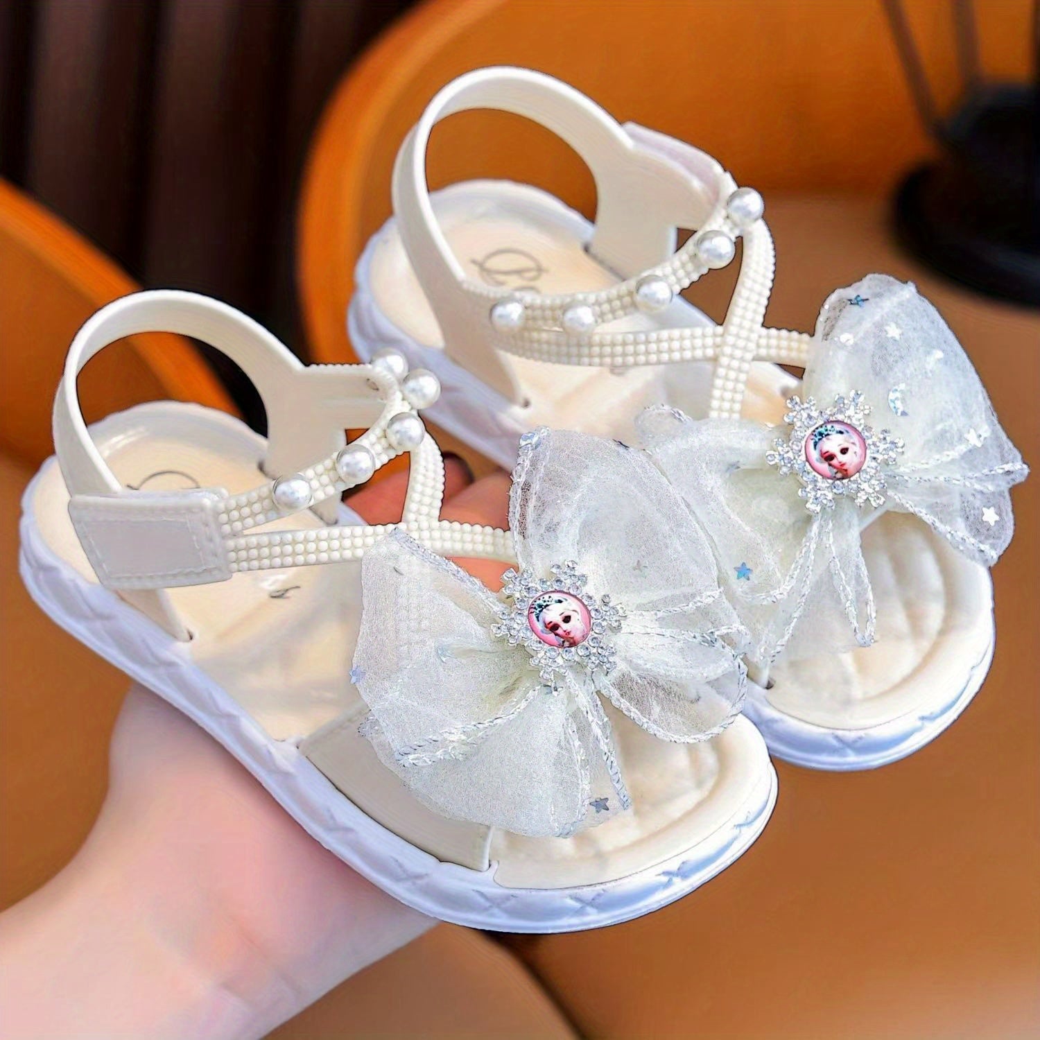Girls' Summer Sandals Non-Slip Soft Sole for Medium and Large Sizes Beach Princesses