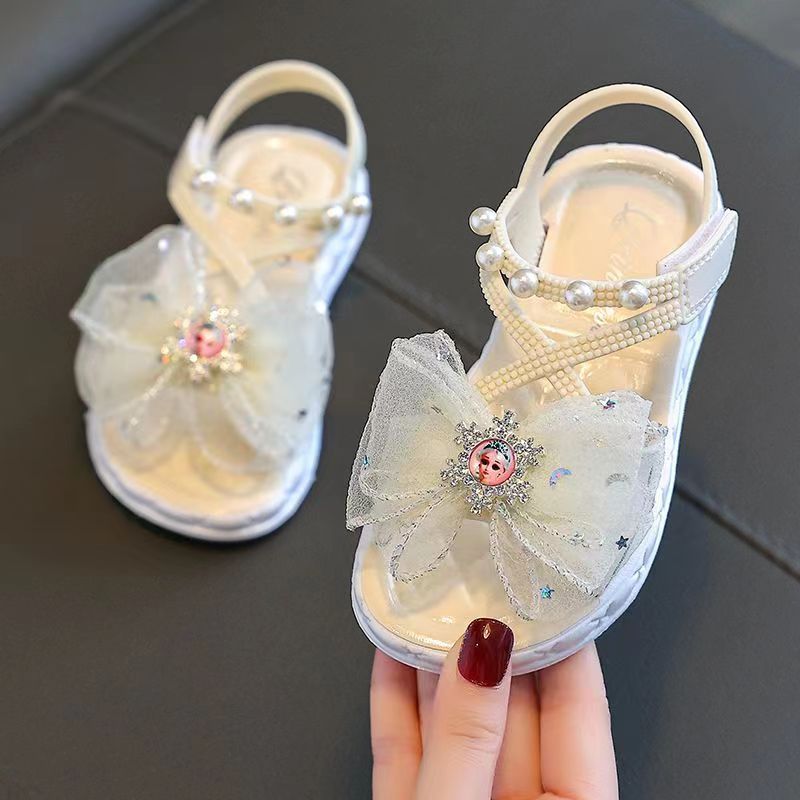 Girls' Summer Sandals Non-Slip Soft Sole for Medium and Large Sizes Beach Princesses