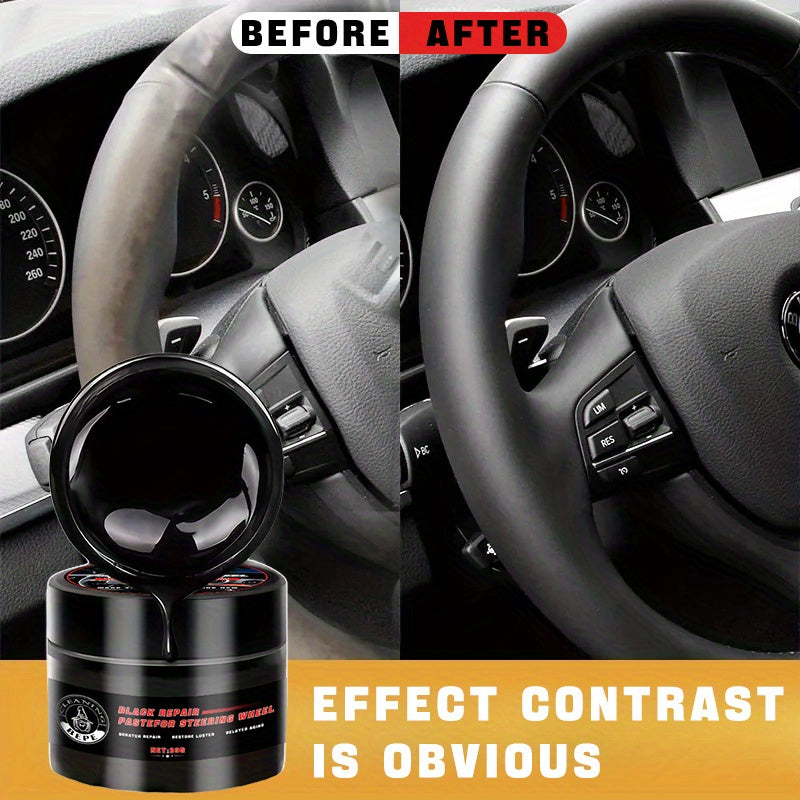 Steering Wheel Dashboard Restoration Wax Black ABS Plastic Repair Cream