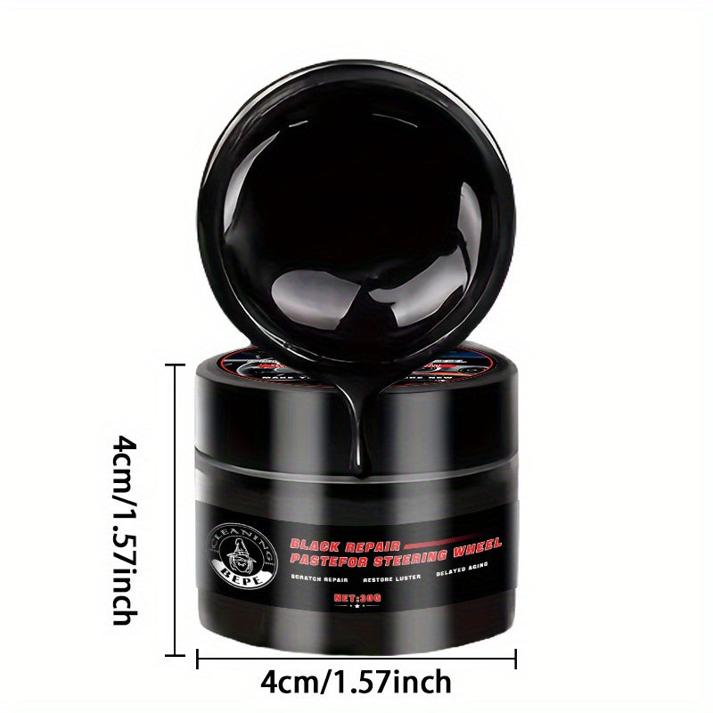 Steering Wheel Dashboard Restoration Wax Black ABS Plastic Repair Cream