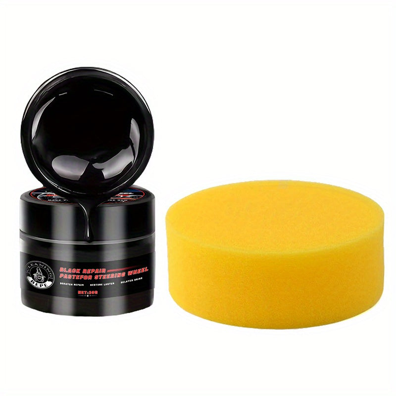 Steering Wheel Dashboard Restoration Wax Black ABS Plastic Repair Cream