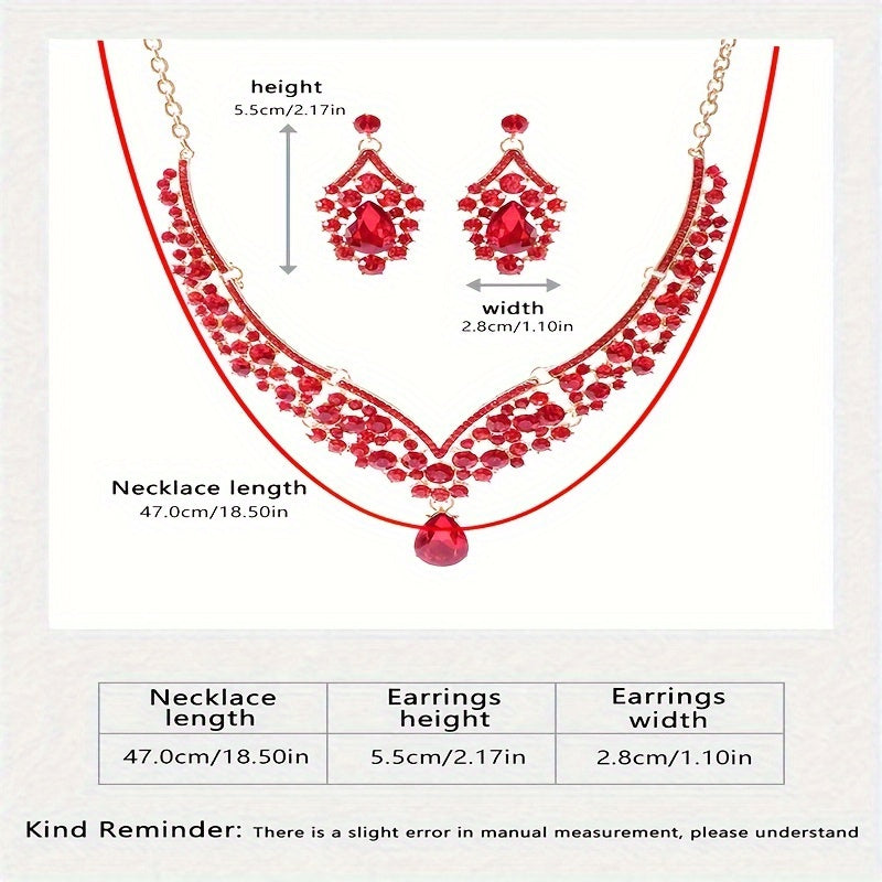 Ayollar uchun rhinestone zargarlik to'plami, taq, marosimlar va tadbirlar uchun taqinchoqlar, taqinchoq va sirg'alar