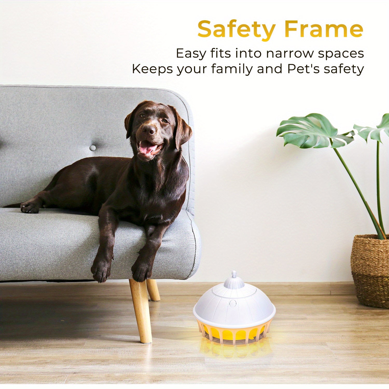 Portable USB Flea Trap Insect Catcher with LED Light Safe for Home Use