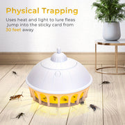 Portable USB Flea Trap Insect Catcher with LED Light Safe for Home Use