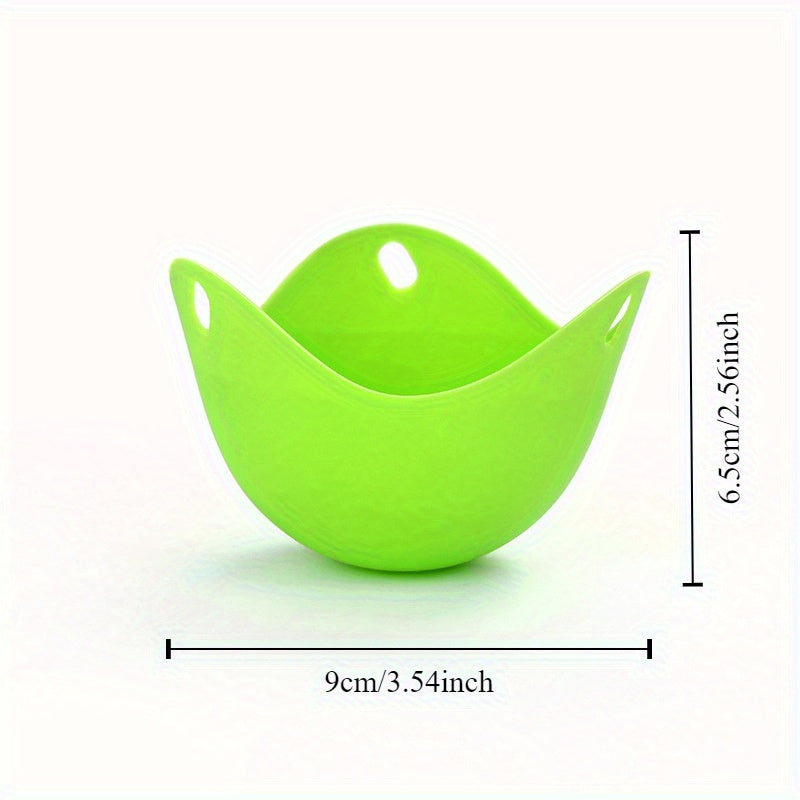 Mikroto'lqinli pech, havo fritöz, plita uchun 1 yoki 4 ta rangli yopishmaydigan silikon tuxum pishiruvchilar to'plami