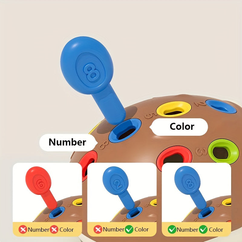 Interaktiv Yashilchalar va Dinozavr Sensory O'yinchoqlari - Bolalar uchun Harakat Ko'nikmalarini Rivojlantirish, Yengil Jigarrang Plastikdan Yasalgan