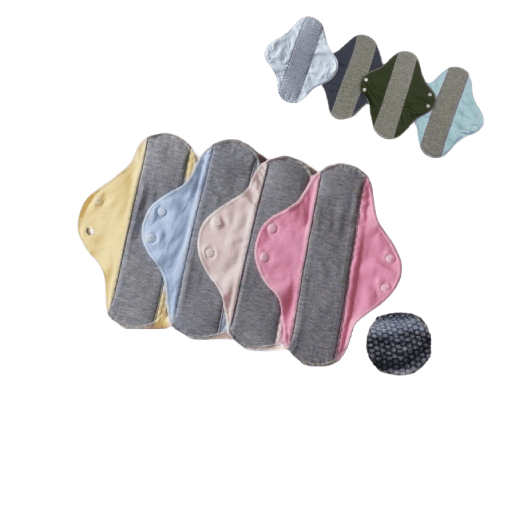 Assorted Colors Adult Washable Leak-Proof Panty Liners Set of 3