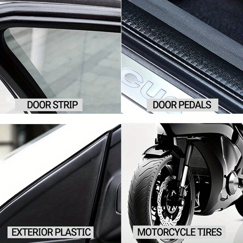 Cera de renovación para el interior del coche para tablero, asientos y parachoques 150g Negro Restauración de plástico