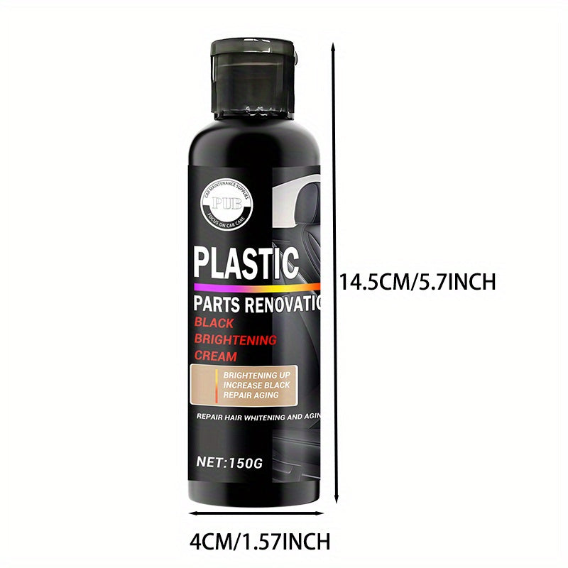 Воск для обновления интерьера автомобиля для панели приборов, сидений и бамперов, 150 г, черный пластик, восстановление