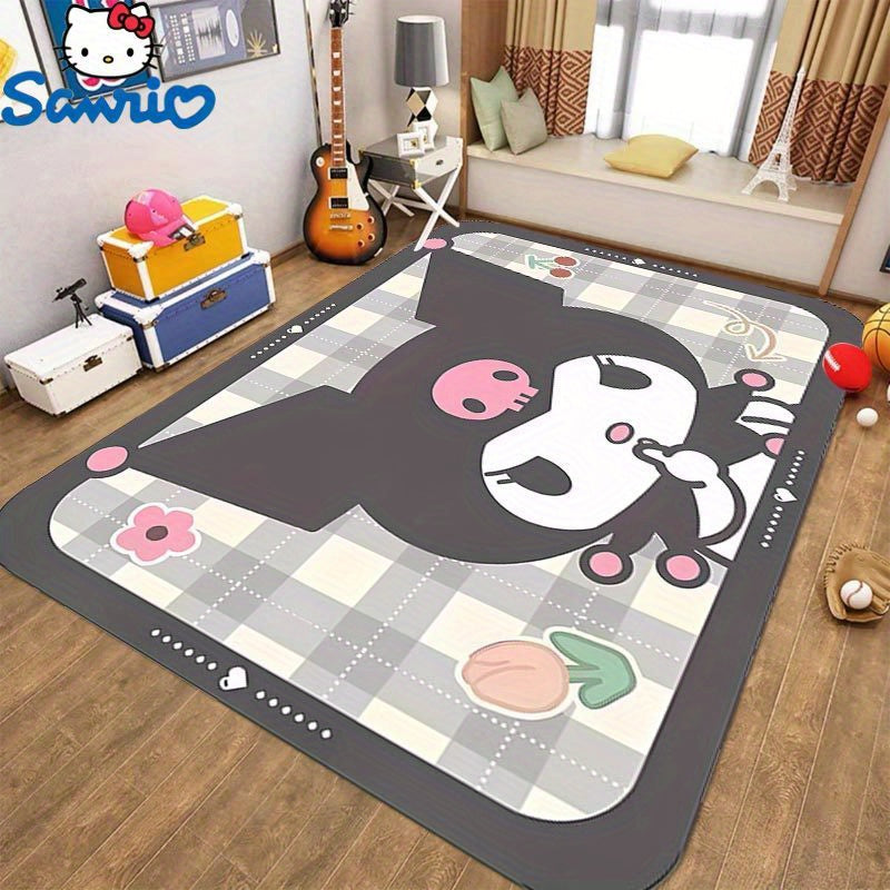 Soft Non-Slip Sanrio Kuromi Area Rug for Bedrooms Entryways Hallways