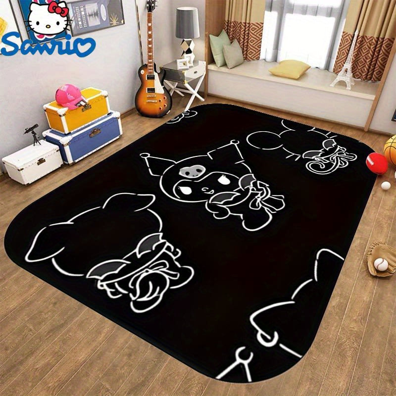 Soft Non-Slip Sanrio Kuromi Area Rug for Bedrooms Entryways Hallways