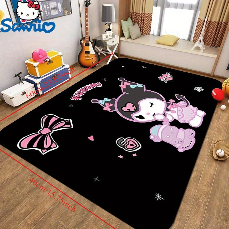 Soft Non-Slip Sanrio Kuromi Area Rug for Bedrooms Entryways Hallways