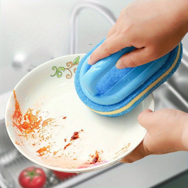 Limpiador de esponja azul para cocina, baño y sala de estar. No necesita energía