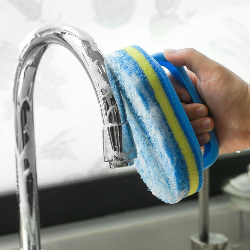 Limpiador de esponja azul para cocina, baño y sala de estar. No necesita energía